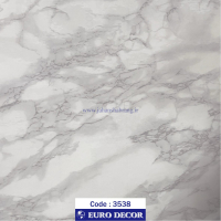 دکوری‏ ‏طرح‏ ‏سنگ‏ سفید مرمری رگه طوسی هایگلاس‏ ‎‏یورودکور ‏ ‏‏کد 3538