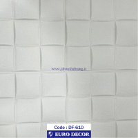 دیوارپوش‏ ‏فومی‏ ‏طرح‏ ‏بلوک‏ ‏مربع‏ ‎سفید‏‎ ‎یورو دکور‏ ‎کد ‎DF-610