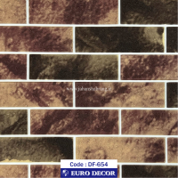 دیوارپوش‏ ‏فومی‏ ‏طرح‏ ‏آجر‏ ‏دو رنگ‏ ‎زرشکی ‎یورو دکور‏ ‎کد ‎DF-654