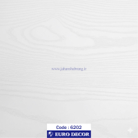 دکوری طرح چوب سفید برجسته مات یورو دکور کد 6202