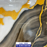 دکوری سنگ هایگلاس قهوه ای- سفید یورو دکور‏ ‏‏کد 3606