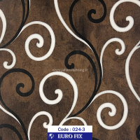 طرح‏ ‏کاغذ‏ ‏دیواری‏ قهوه ای طرحدار یورو فیکس‏ ‏‏کد ‏024-3